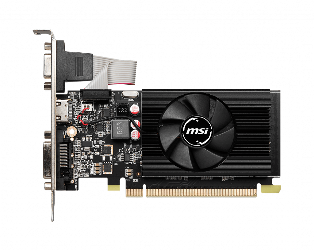 Видеокарта MSI NVIDIA GeForce GT 730 Low Profile, 2Gb DDR3, 64bit, PCI-E, VGA, DVI, HDMI, Retail (N730K-2GD3/LP)