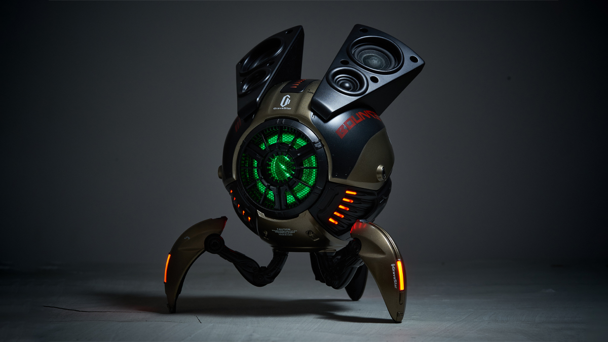 

Акустика портативная GravaStar Mars Bounce, 20Вт, AUX, Bluetooth, подсветка, коричневый, Mars Bounce