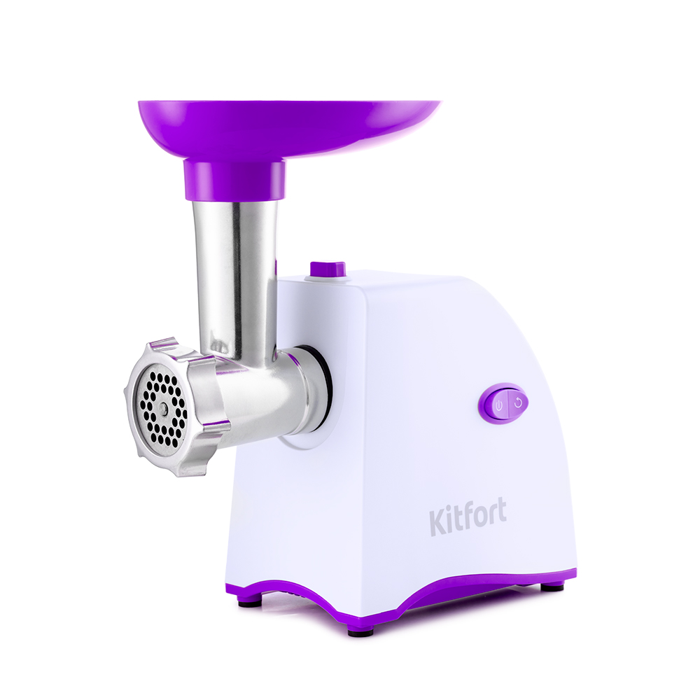 Электрическая мясорубка Kitfort КТ-2111-1, 800Вт, 0.9 кг/мин, белый/фиолетовый (1612456) - фото 1