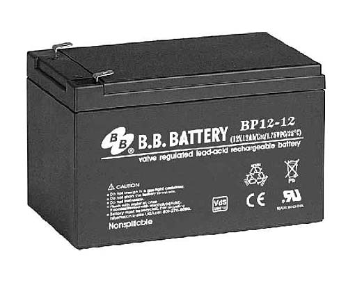 

Аккумуляторная батарея B.B.Battery BP 12-12, 12V, 12Ah, Черный, BP 12-12