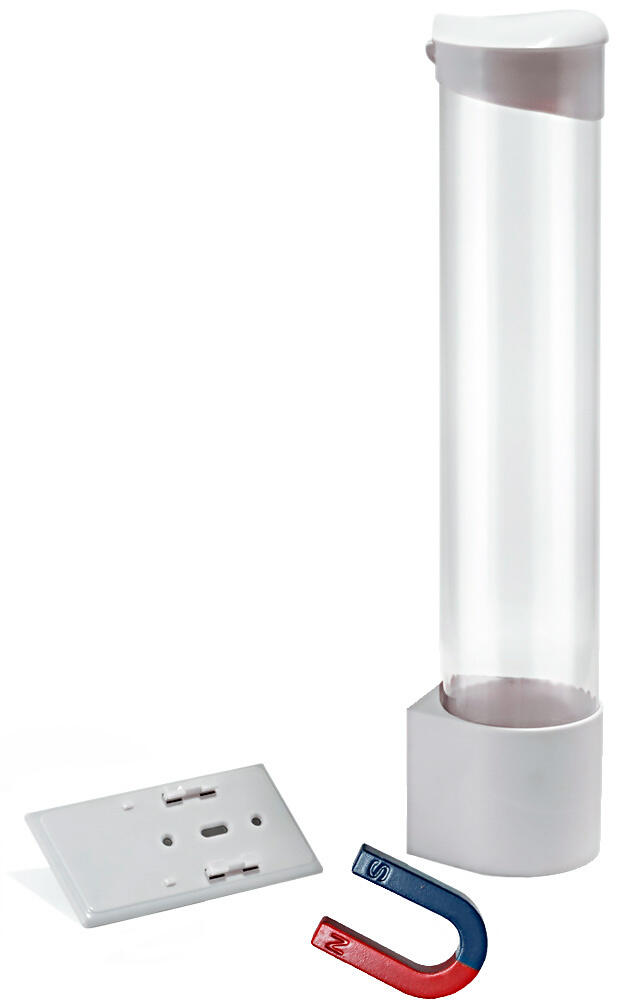 Стаканодержатель Aqua Work CH-1m, 70 стаканчиков, магнитный, прозрачный/белый (24050)