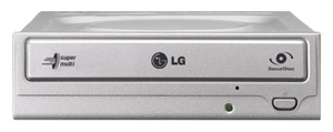 Привод DVD-RW LG GH22NS30, SATA, серебристый, Bulk