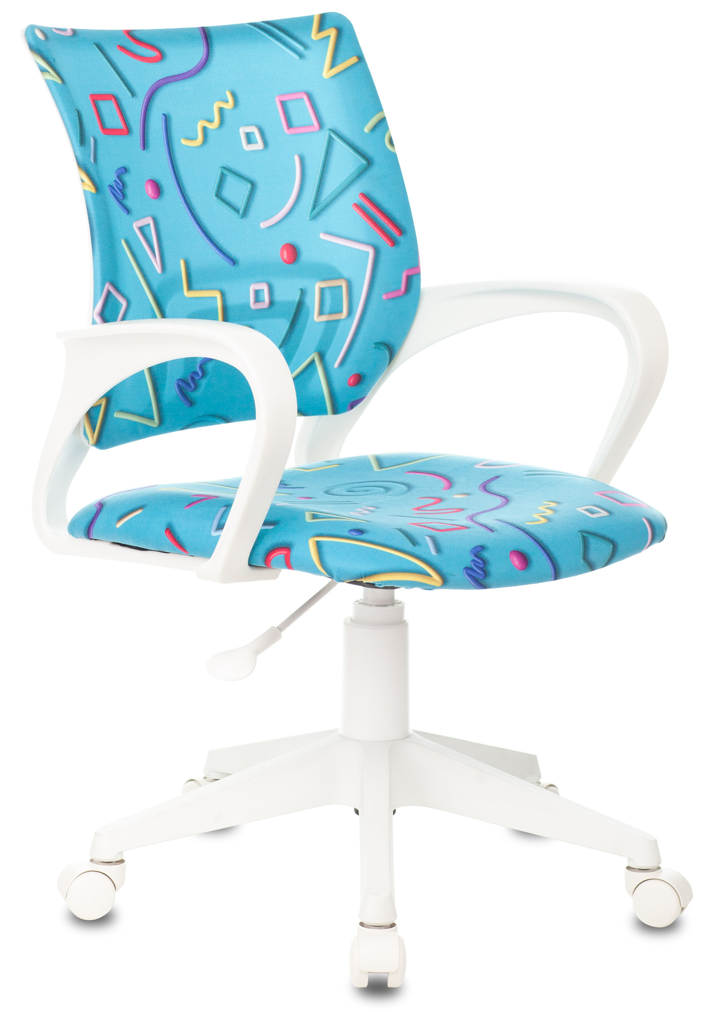 

Кресло детское Бюрократ KD-W4 голубой/абстракция (KD-W4/STICK-BLUE), KD-W4