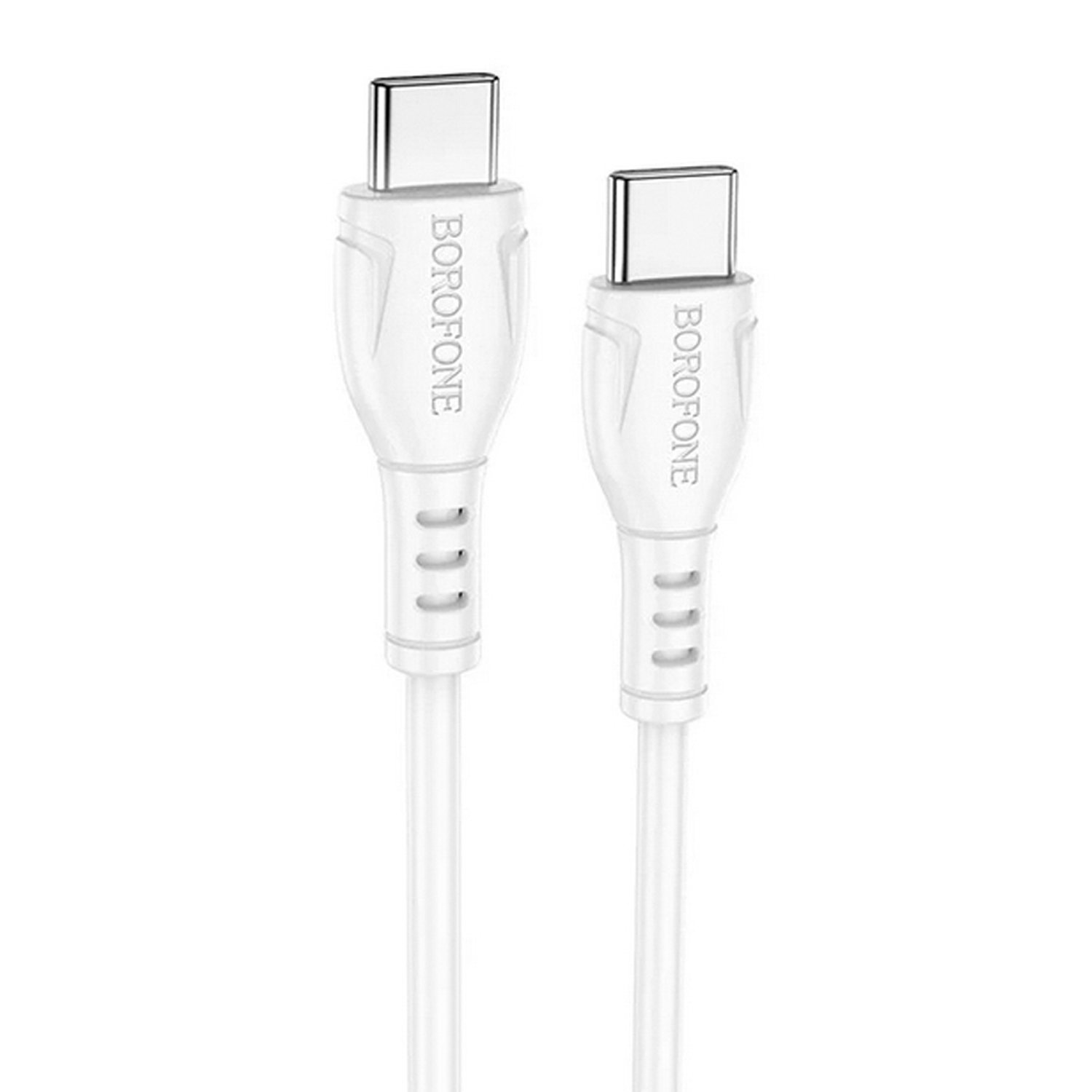 

Кабель USB Type-C-USB Type-C, 3A быстрая зарядка, 1м, белый Borofone Triumph (133807), BX51