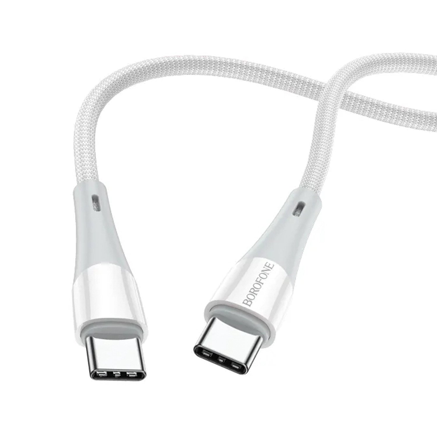 

Кабель USB Type-C-USB Type-C, 3A быстрая зарядка, 1м, белый Borofone Superior BX60 (133842), BX60