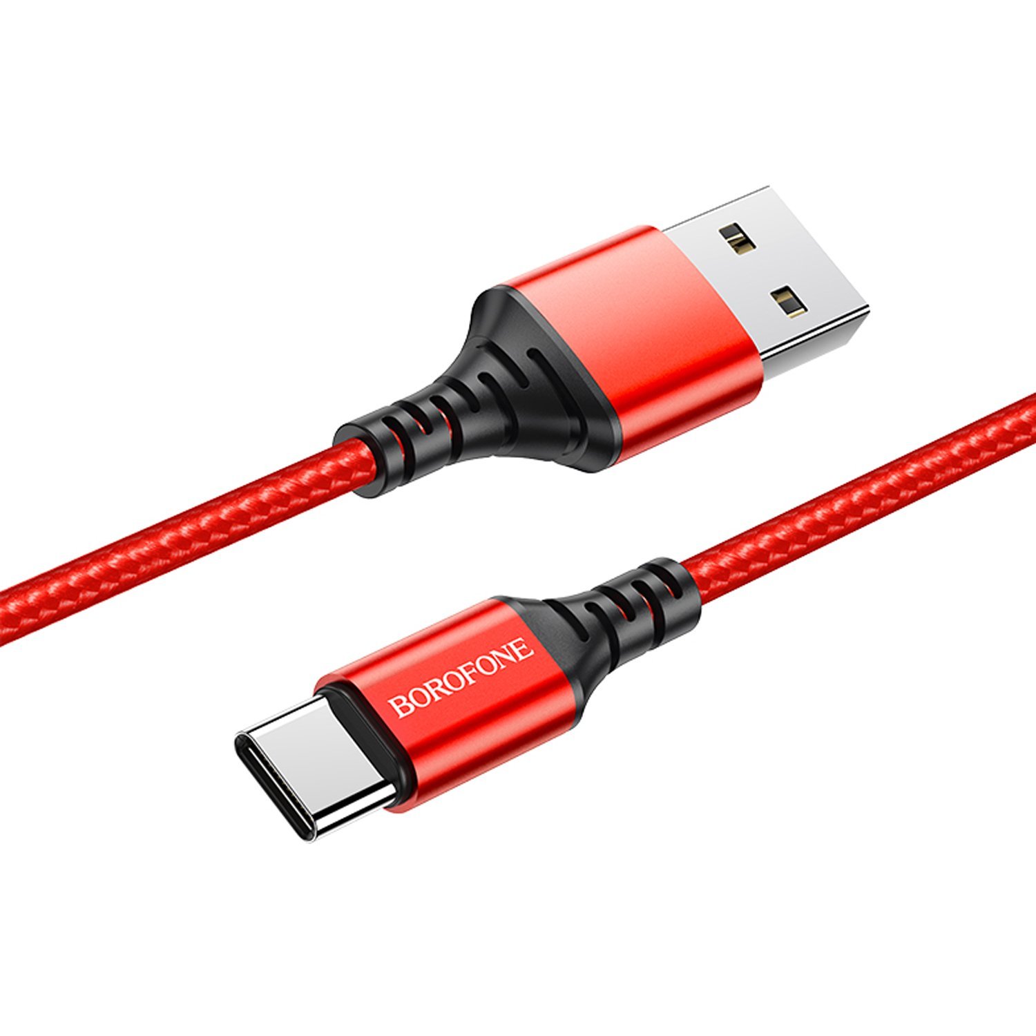 

Кабель USB-USB Type-C, 2.4A, 1м, красный Borofone Ultra bright BX54 (133822), BX54
