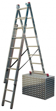 Стремянка Krause KS-013378 алюминий 7ступ. H5.10м макс.нагр.:150кг