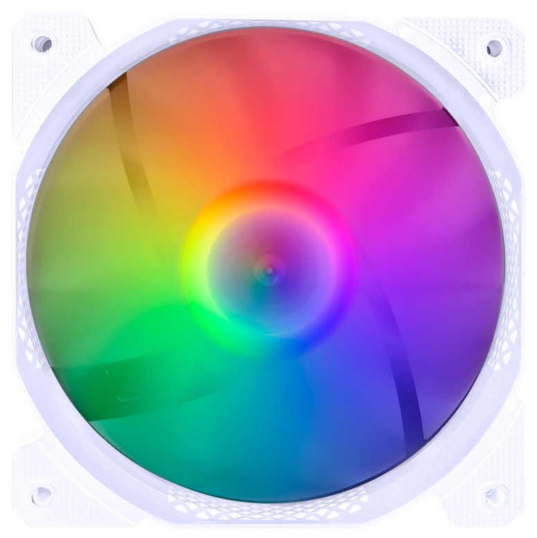 Вентилятор 1STPLAYER F1-PLUS White, 140мм, 1000rpm, 23.5 дБ, 3-pin, 1шт, RGB (F1-PLUS-WH) - фото 1