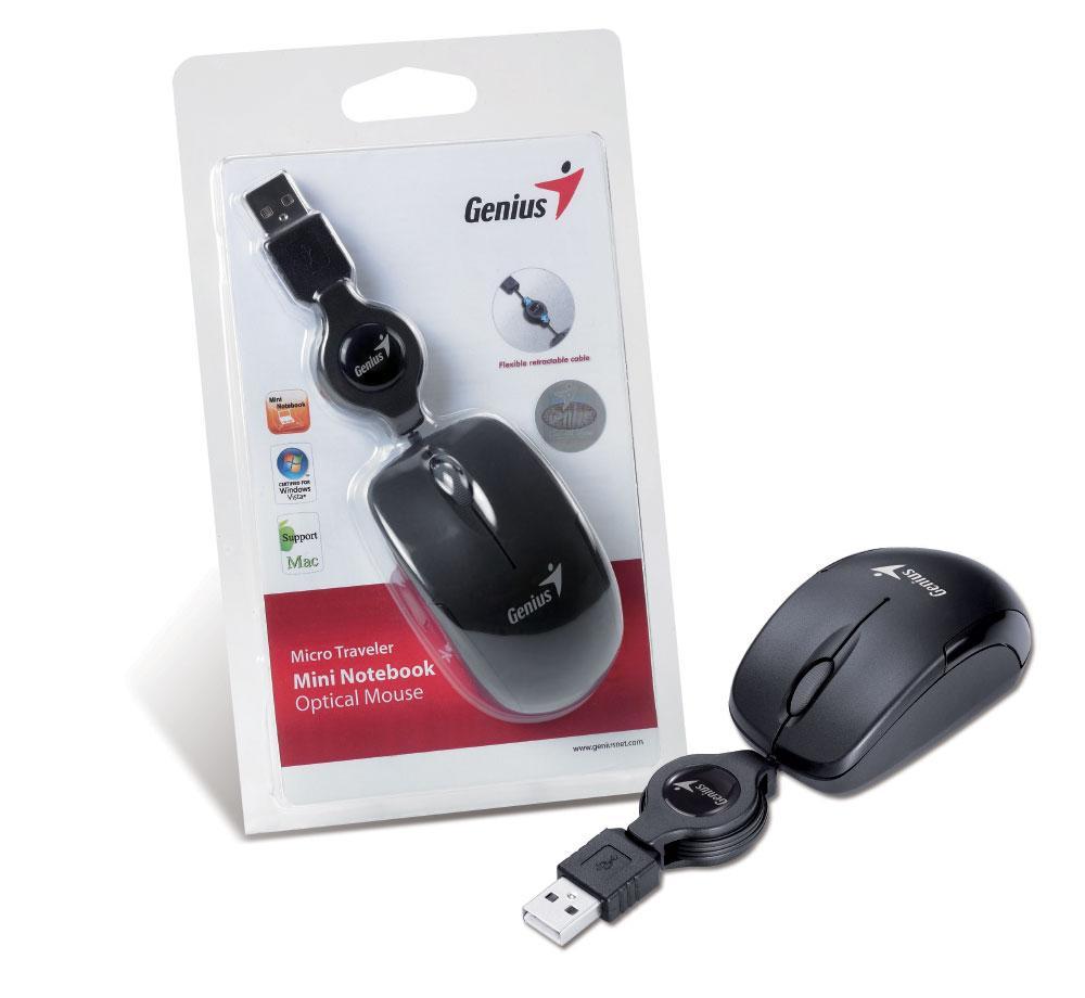 

Мышь Genius Micro Traveler, 1200dpi, оптическая светодиодная, USB, черный, Micro Traveler Black USB
