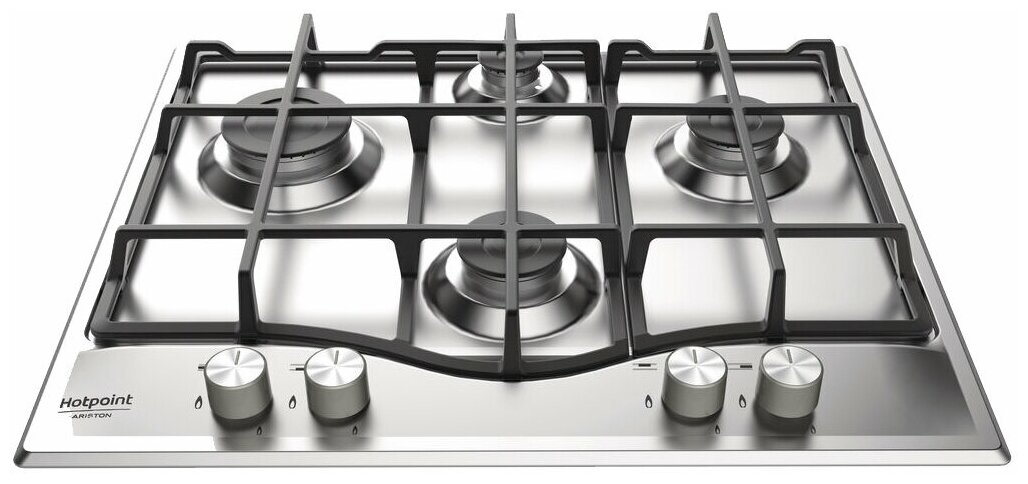 Газовая варочная панель HOTPOINT-ARISTON 641 PCN IX / HA 4 конфорки, серебристая