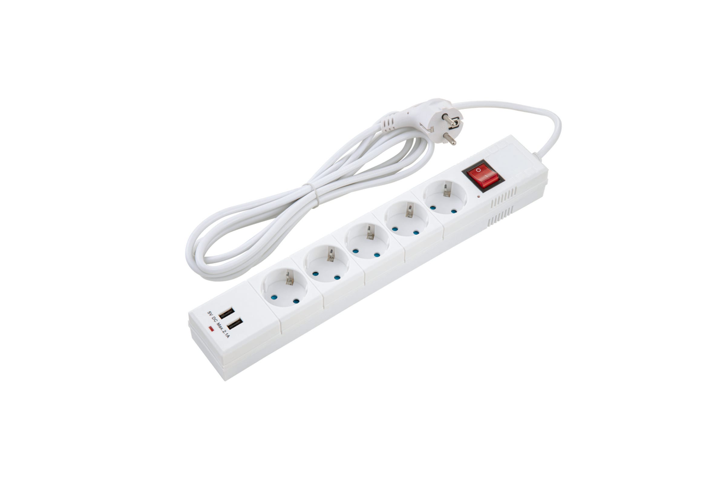 Сетевой фильтр Duwi 32592 5, 5-розеток, 3 м, белый