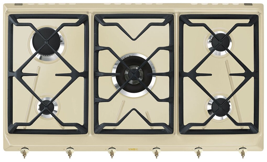 

Газовая варочная панель SMEG SRV896POGH 5 конфорок, бежевый (SRV896POGH), SRV896POGH