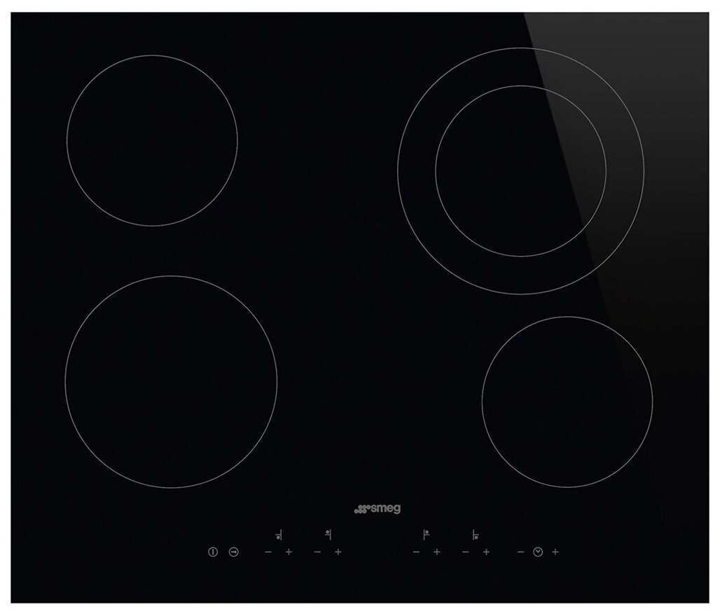 

Электрическая варочная панель SMEG SE364ETD 4 конфорки, черный (SE364ETD), Черная, SE364ETD