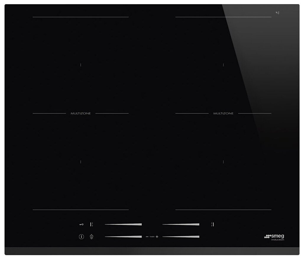 

Индукционная варочная панель SMEG SI2M7643B 4 конфорки, черный (SI2M7643B), Черная, SI2M7643B