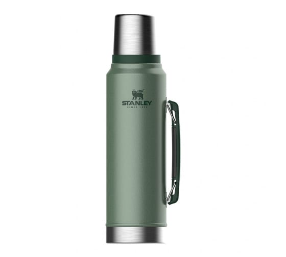 

Термос Stanley The Legendary Classic Bottle, 1 л, корпус сталь/колба сталь, зеленый (10-08266-001)