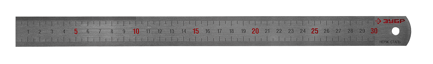 Линейка измерительная ЗУБР ПРОФЕССИОНАЛ 34280-0.9-030, Длина 300 мм, Толщина 0.9 мм, серый (34280-0.9-030)
