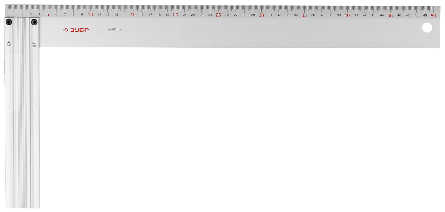 Угольник столярный ЗУБР ЭКСПЕРТ 34395-50, 500 мм x 50 мм, серый (34395-50)