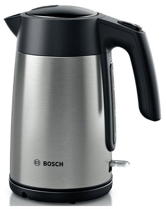 

Чайник электрический Bosch TWK7L460 1.7л. 2.4 кВт, металл, черный/серебристый (TWK7L460), TWK7L460