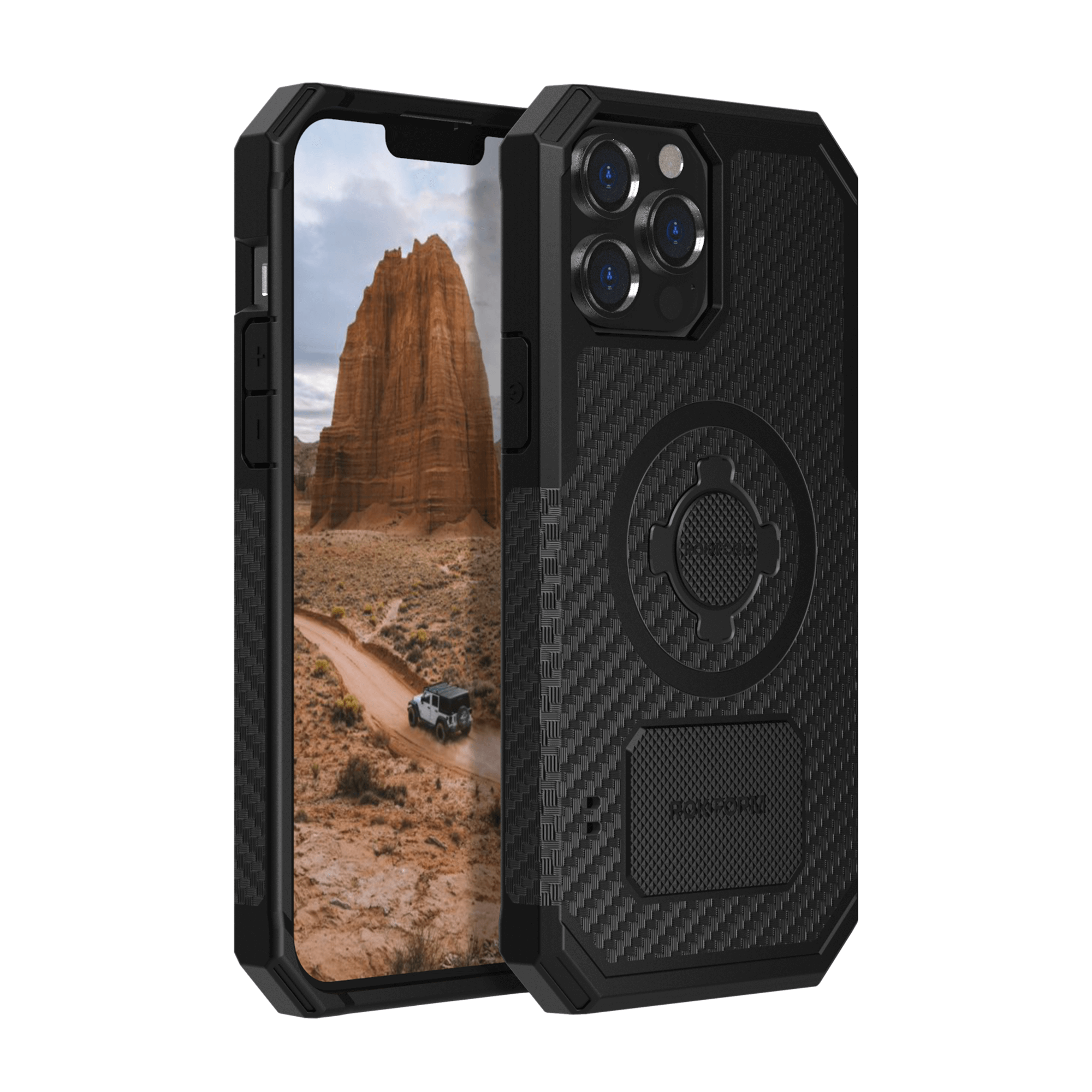 

Чехол-накладка Rokform Rugged Case для смартфона Apple iPhone 13 Pro Max, поликарбонат, со встроенным магнитом, черный (308601P)