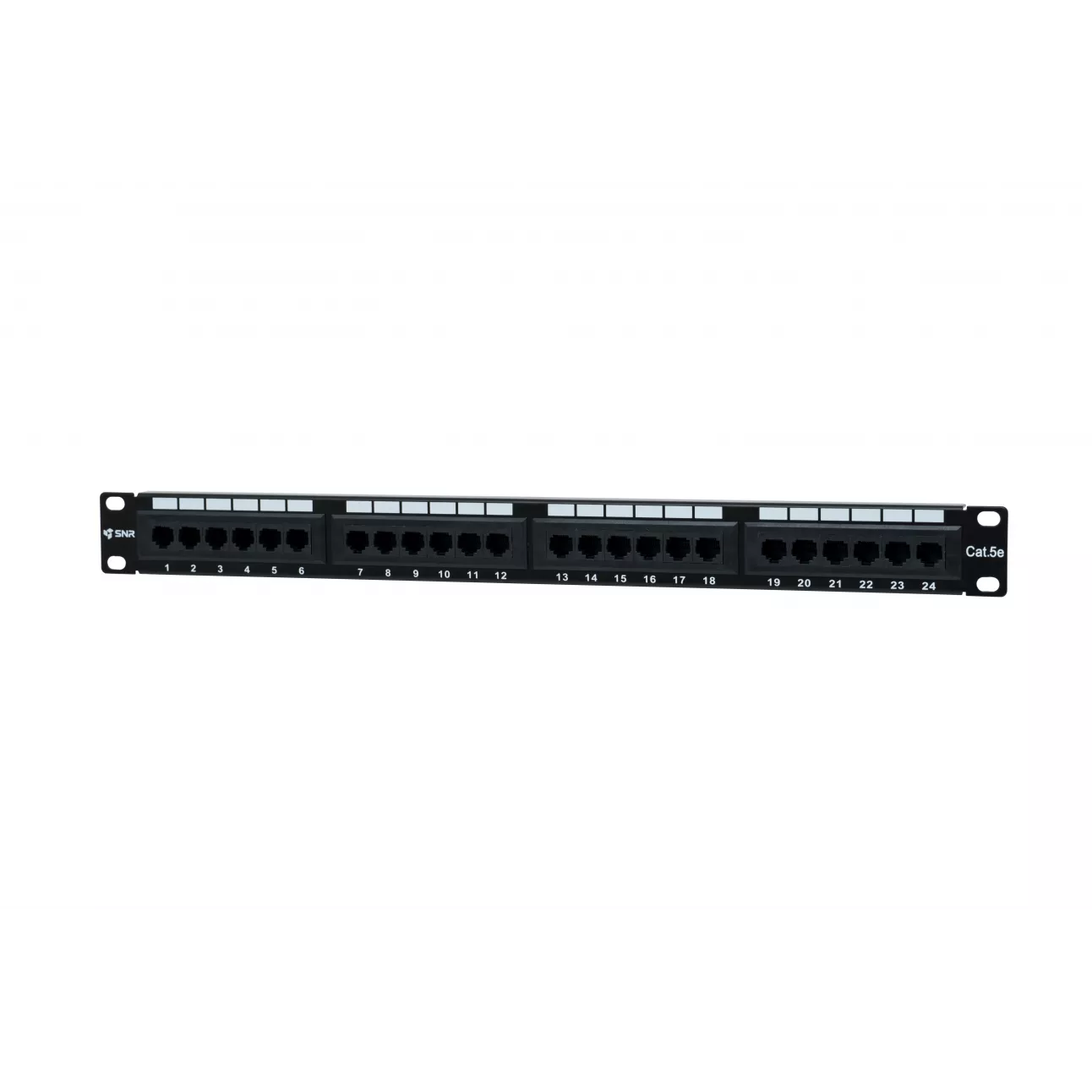 

Патч-панель в шкаф 19" 1U, порты: 24 x RJ-45 кат. 5e, черный, SNR, SNR-UD-1U24-5E-H-LC