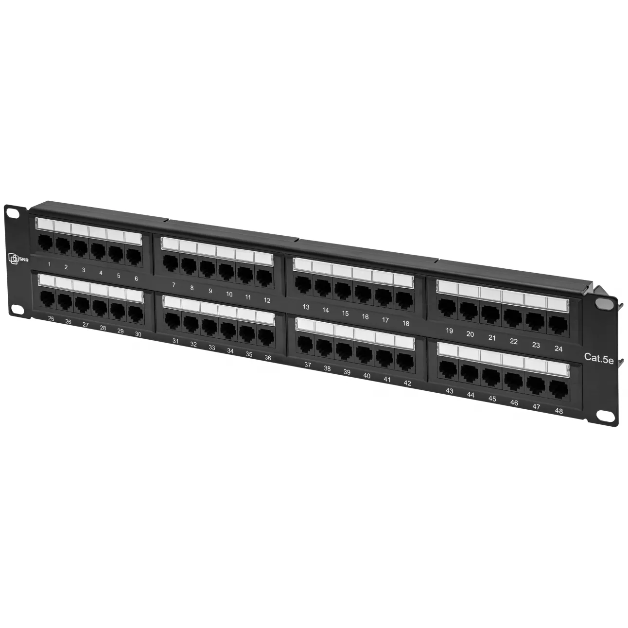 

Патч-панель в шкаф 19" 2U, порты: 48 x RJ-45 кат. 5e, черный, SNR (SNR-UD-2U48-5E-H-LC)
