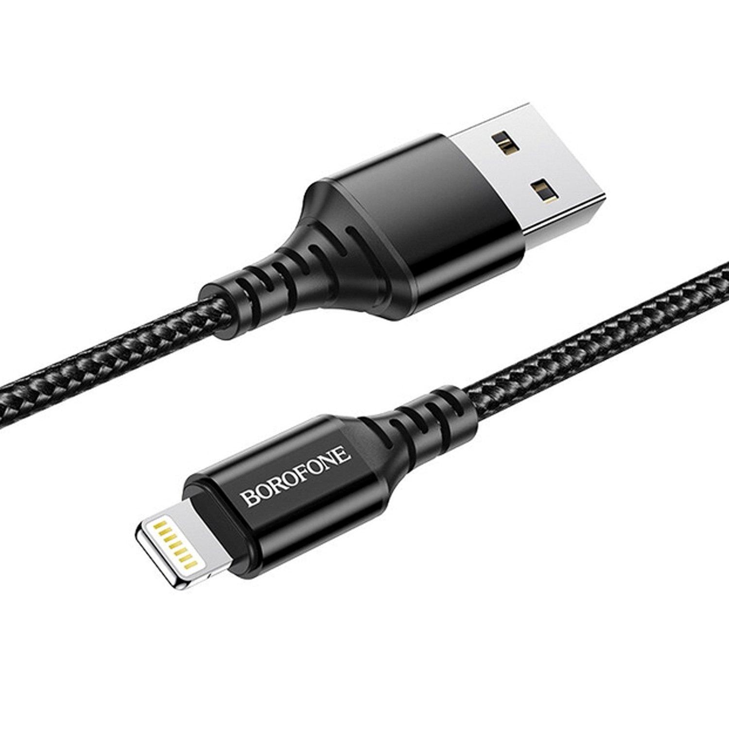 

Кабель Lightning 8-pin-USB, 2.4A, 1м, черный Borofone BX54 (133818), BX54