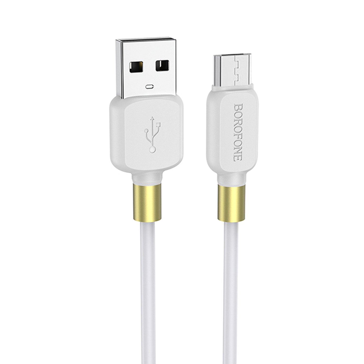 

Кабель Micro USB-USB, 2.4A, 1м, белый Borofone Defender BX59 (133839), BX59