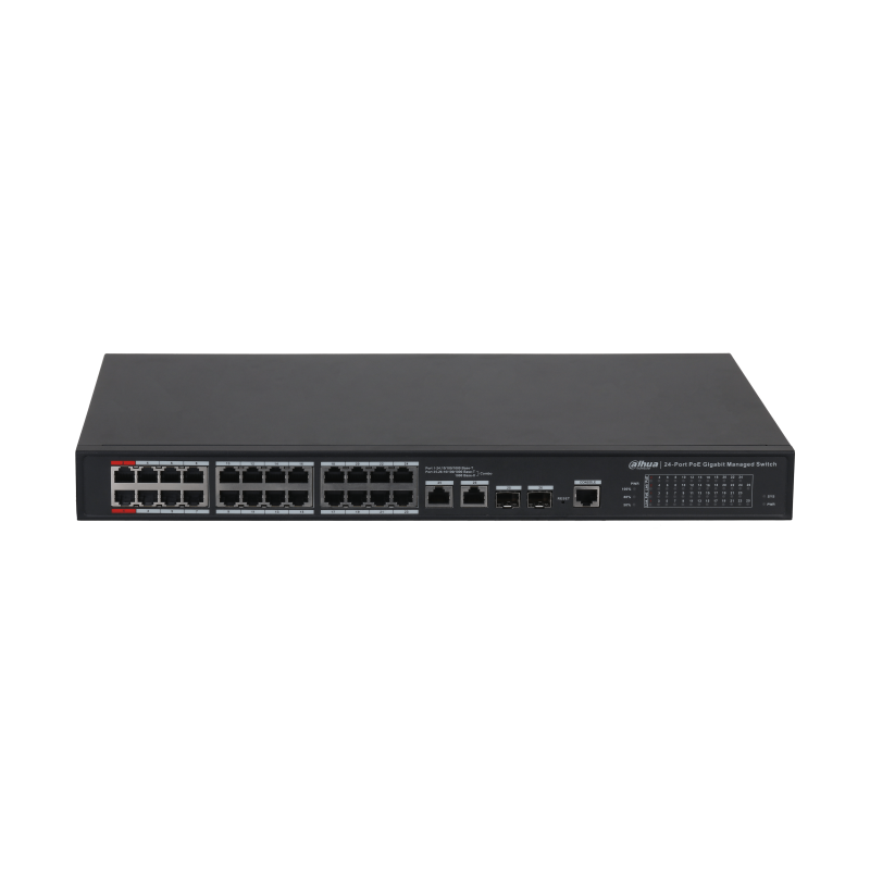 

Коммутатор DAHUA DH-PFS4226-24GT2GF-360, управляемый, кол-во портов: 24x1 Гбит/с, кол-во SFP/uplink: SFP 2x1 Гбит/с, установка в стойку, PoE: 24x90Вт (макс. 360Вт) (DH-PFS4226-24GT2GF-360), DH-PFS4226-24GT2GF-360