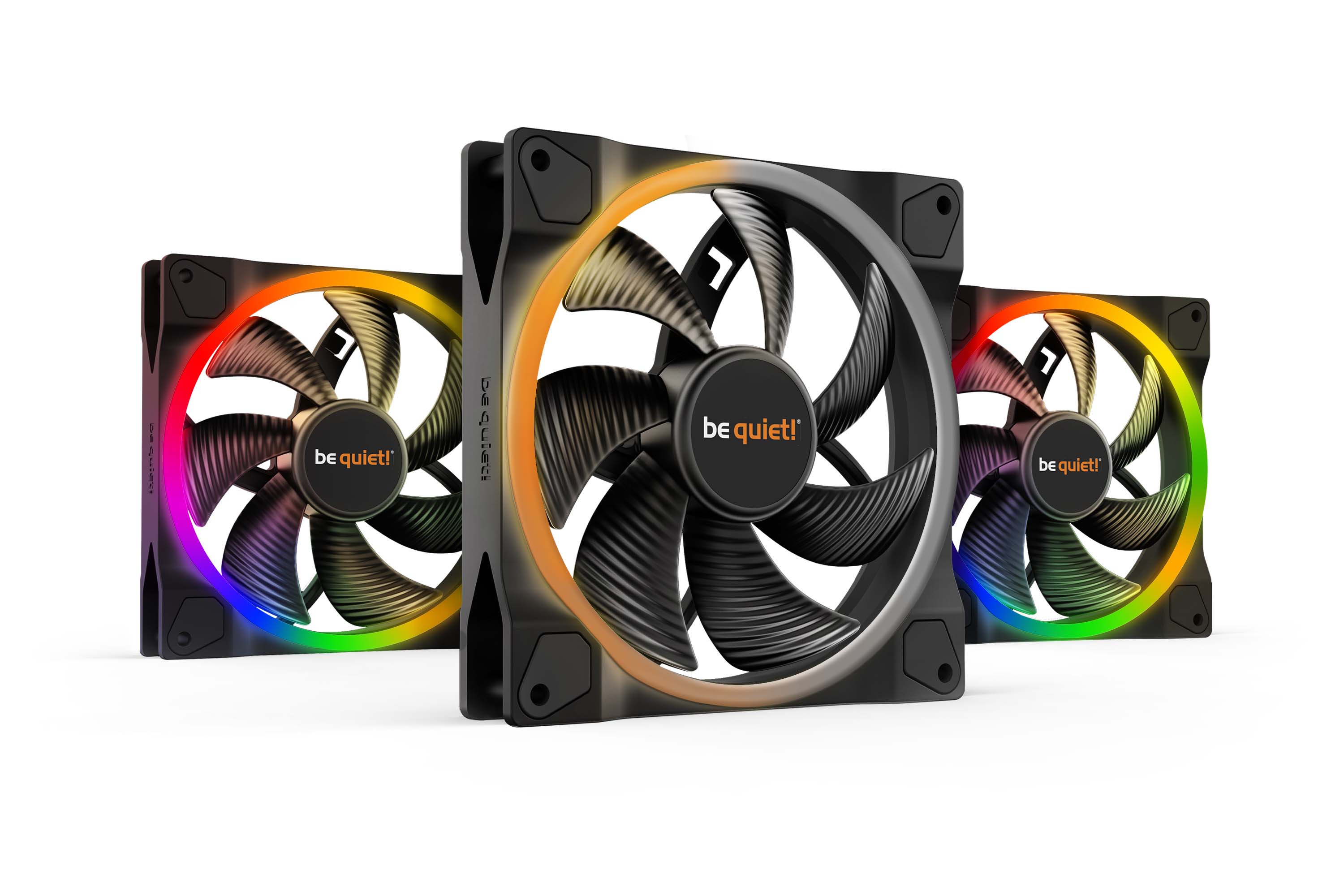 

Комплект вентиляторов BeQuiet! Light Wings 140mm PWM Triple-Pack, 140 мм, 1500rpm, 23.3 дБ, 4-pin PWM + 3-pin 5V ARGB, 3шт, ARGB (BL078), 140mm PWM Triple-Pack