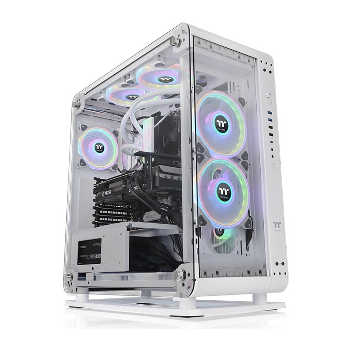 Корпус Thermaltake Core P6 TG Snow, Midi-Tower, без БП, белый