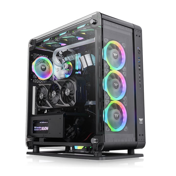 Корпус Thermaltake Core P6 TG, ATX, Midi-Tower, 2xUSB 3.0, USB Type-C, черный, без БП (CA-1V2-00M1WN-00)