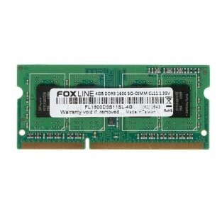 

Память DDR3L SODIMM 4Gb, 1600MHz, CL11, 1.35 В, Foxline (FL1600D3S11SL-4G), FL1600D3S11SL-4G