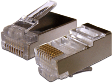

Коннектор RJ-45 8P8C категория 6, экранированный, 100шт., для толстого кабеля, TWT (TWT-PL45/S-8P8C-6T)