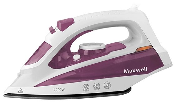 Утюг Maxwell MW-3058 2200Вт, 1.8м, белый/фиолетовый (MW-3058)