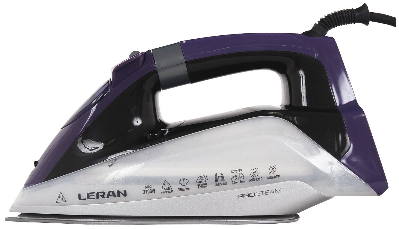 Утюг Leran CEI 700 3.1 кВт, фиолетовый/черный/серебристый