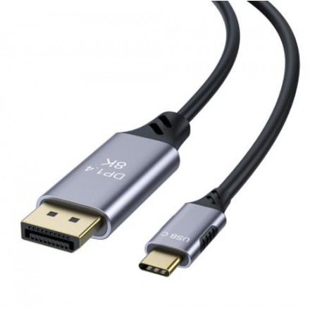 

Кабель DisplayPort(20M)-USB 3.1 Type-C(M) v1.3 4K, 8K, 1.8 м, черный KS-is (KS-536)