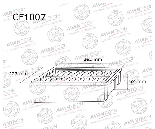 Салонный фильтр Avantech для Hyundai (CF1007)