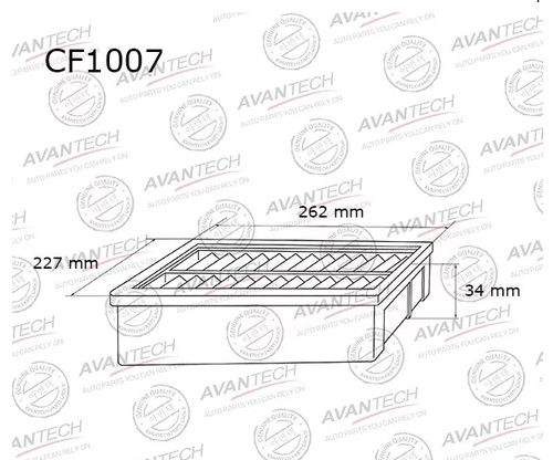 

Салонный фильтр Avantech для Hyundai (CF1007)