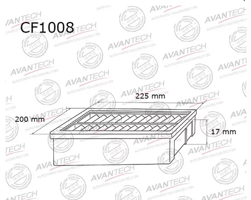 

Салонный фильтр Avantech для Hyundai (CF1008)