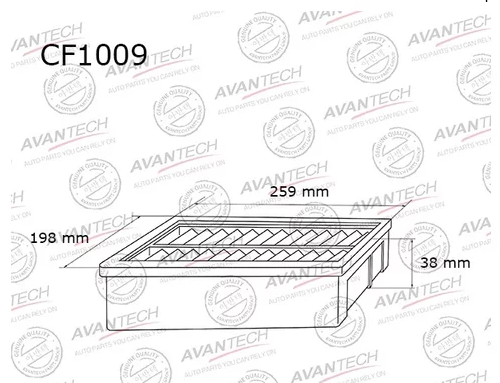 

Салонный фильтр Avantech для Hyundai (CF1009)
