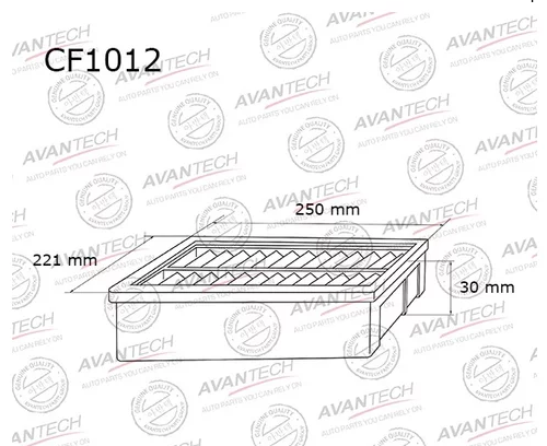 

Салонный фильтр Avantech для Hyundai, Kia (CF1012)