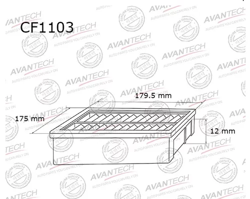 Салонный фильтр Avantech для Hyundai, Kia (CF1103)