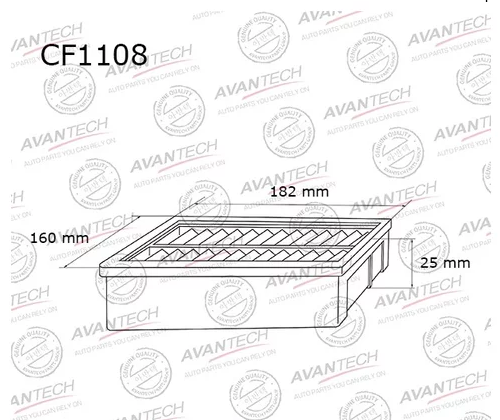 

Салонный фильтр Avantech для Hyundai, Kia (CF1108)