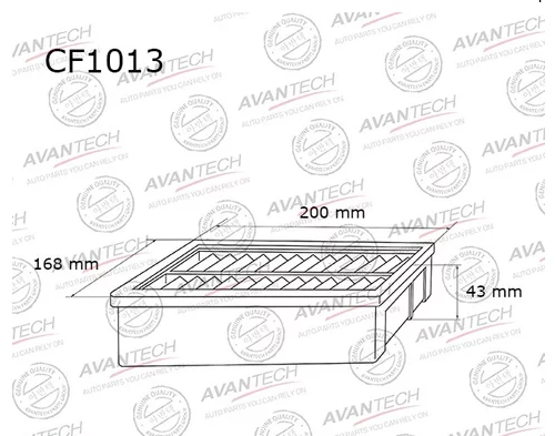 

Салонный фильтр Avantech для Hyundai, Kia (CF1013)