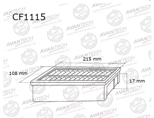

Салонный фильтр Avantech для Hyundai, Kia (CF1115)