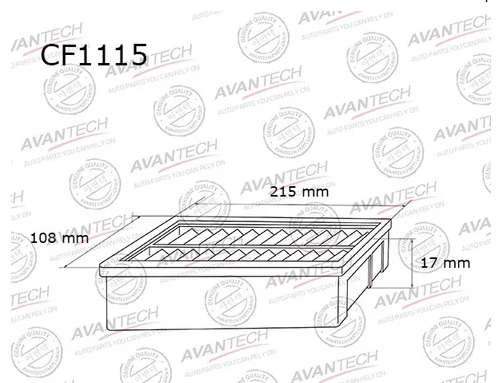 Салонный фильтр Avantech для Hyundai, Kia (CF1115)