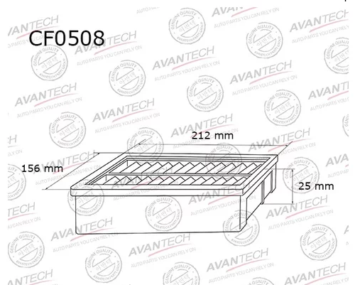 

Салонный фильтр Avantech для Mitsubishi (CF0508)