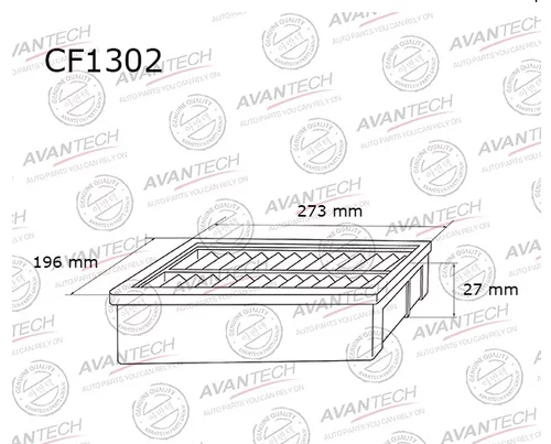 

Салонный фильтр Avantech для DAEWOO, GMC (CF1302)