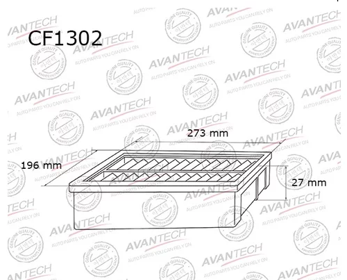 Салонный фильтр Avantech для DAEWOO, GMC (CF1302)