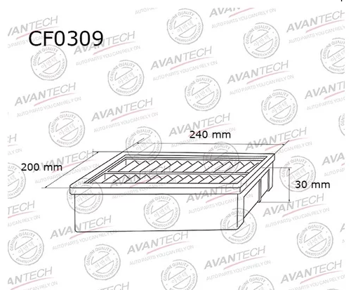 

Салонный фильтр Avantech для HONDA (CF0309)
